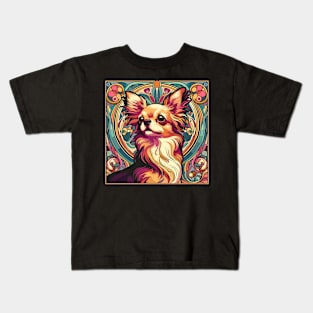 Chihuahua Dog Lovers Design - Art Deco Style Kids T-Shirt